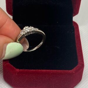 10K White Gold Diamond Ring, size 5.5